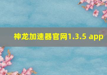 神龙加速器官网1.3.5 app